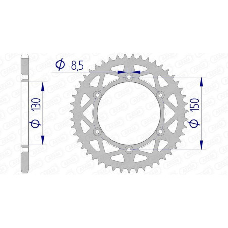 Corona AFAM aluminio 13323 - Paso 520