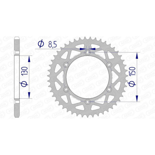 Corona AFAM aluminio 13323 - Paso 520