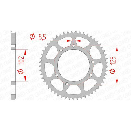 Kit de cadena AFAM 420R1 11/59 Standard - corona Standard