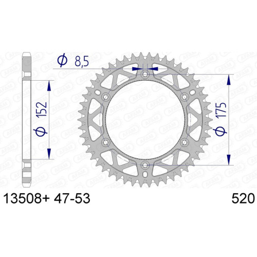 Corona AFAM aluminio ultraligera autolimpiable 13508 - Paso 520