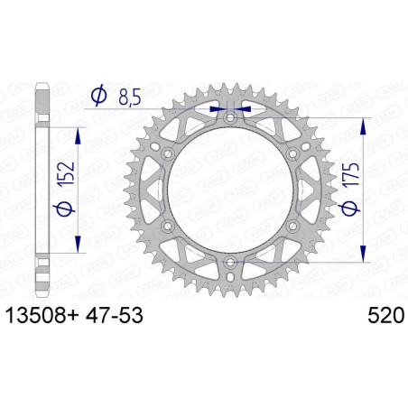 Corona AFAM aluminio ultraligera autolimpiable 13508 - Paso 520