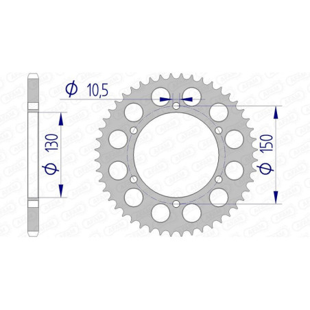 Corona AFAM aluminio 13604 - Paso 520