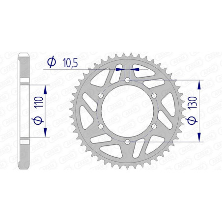 Corona AFAM aluminio 13813 - Paso 530