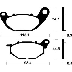 Pastillas de freno Tecnium MF431 Sinterizadas Yamaha