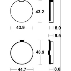 Pastillas de freno Tecnium MA24 Orgánicas