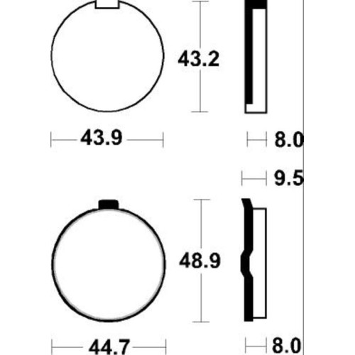 Pastillas de freno Tecnium MA24 Orgánicas