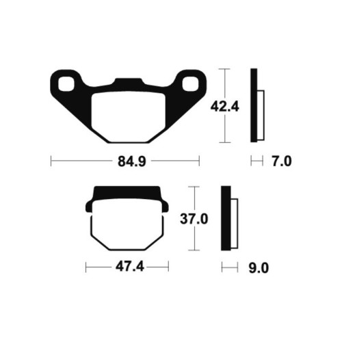 Pastillas de freno Tecnium MOA044 Sinterizadas ATV c/disco acero normal