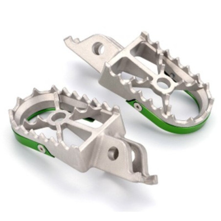 Estriberas Off Road gris/verde Kawasaki
