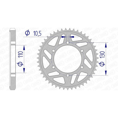 Corona AFAM aluminio 13813 - Paso 530
