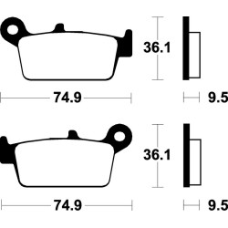 Pastillas de freno Tecnium Scooter orgánicas ME104