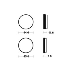 Pastillas de freno Tecnium MA117 Orgánicas 2