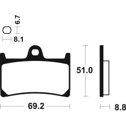 Pastillas de freno Tecnium orgánicas para scooter ME134