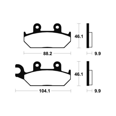 Pastillas de freno Tecnium MF150 Sinterizadas