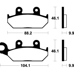 Pastillas de freno Tecnium Scooter orgánicas ME150