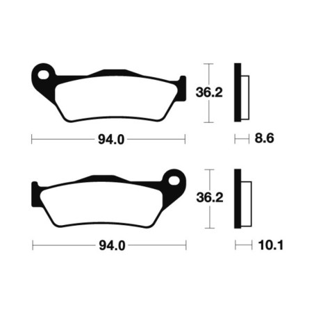 Pastillas de freno Tecnium MR242 Sinterizadas