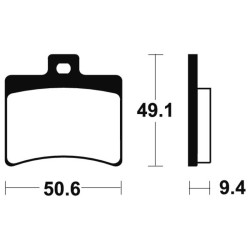 Pastillas de freno Tecnium sinterizadas para maxiscooter MSS247