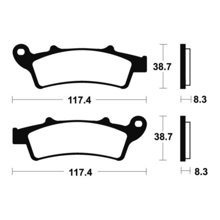 Pastillas de freno Tecnium MSS261 Sinterizadas