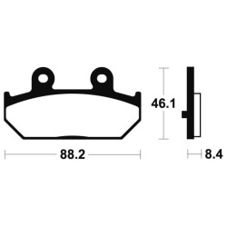 Pastillas de freno Tecnium MSS304 Sinterizadas