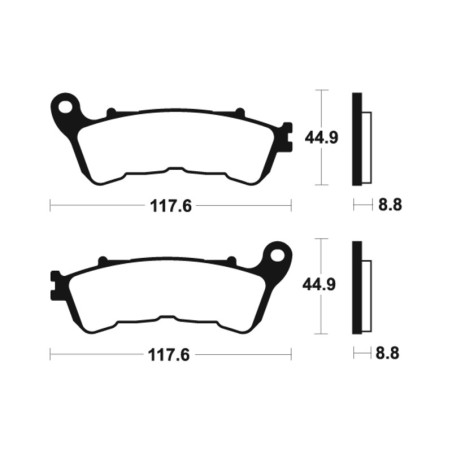 Pastillas de freno Tecnium MSS328 Sinterizadas