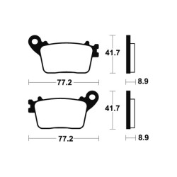 Pastillas de freno Tecnium MA334 Orgánicas