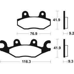 Pastillas de freno Tecnium MO378 Sinterizadas
