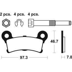Pastillas de freno Tecnium MR404 Sinterizadas deportivas