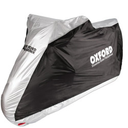 Funda de moto para exterior OXFORD Aquatex - Moto / Scooter - Negro / Plata - XL