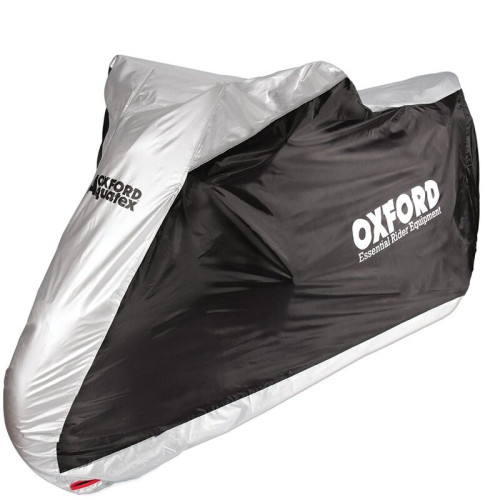 Funda de moto para exterior OXFORD Aquatex - Moto / Scooter - Negro / Plata - XL
