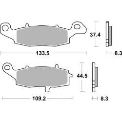 Pastillas de freno sinterizadas racing BREMBO 07KA19SR