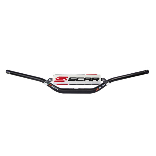 Manillar SCAR S² Medium Ø22,2mm - Negro / Protector blanco