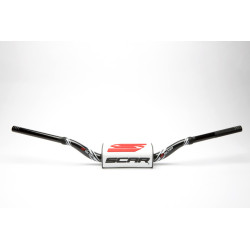 Manillar SCAR O² Color High Ø28,6mm - Negro / Protector blanco