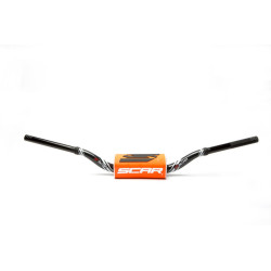 Manillar SCAR O² Color High Ø28,6mm - Negro / Protector naranja