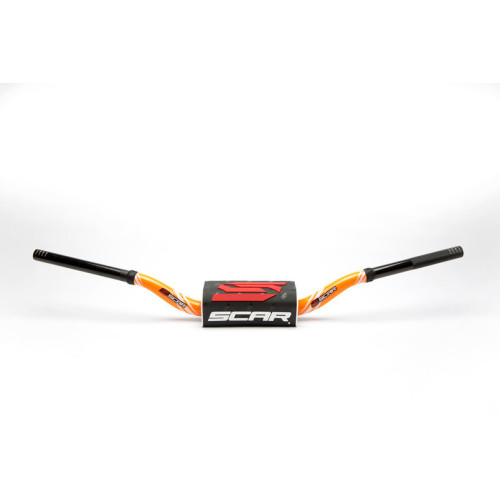 Manillar SCAR O² Color High Ø28,6mm - Naranja / Protector negro