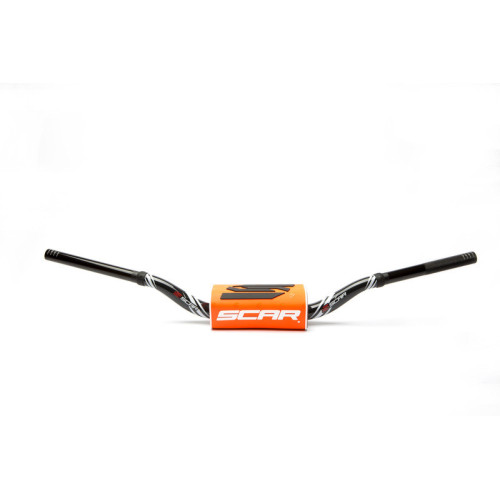Manillar SCAR O² Color 85SX/TC85 Ø28,6mm - Negro / Protector naranja
