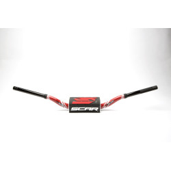Manillar SCAR O² Color McGrath/Short Ø28,6mm - Rojo / Protector negro