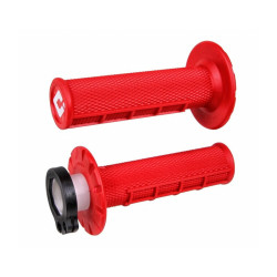 Puños ODI MX V2 Lock-On Half-Waffle - Rojo