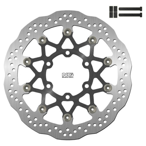 Kit disco de freno sobredimensionado NG BRAKES ondulado flotante para llanta de aluminio