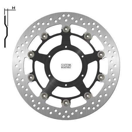 Disco de freno NG BRAKES redondo flotante