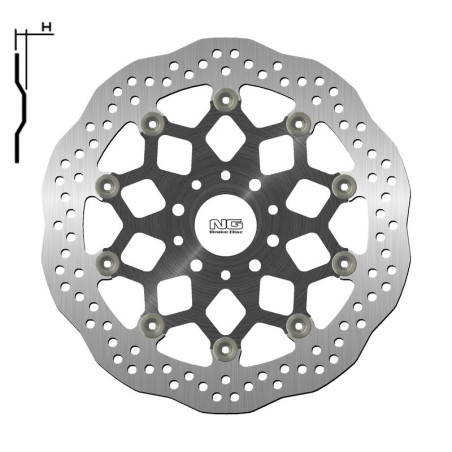 Disco de freno NG BRAKES ondulado flotante