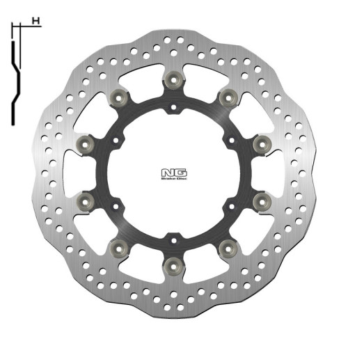 Disco de freno NG BRAKES ondulado flotante