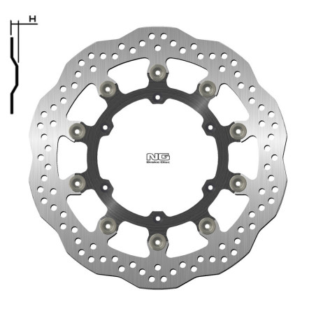 Disco de freno NG BRAKES ondulado flotante
