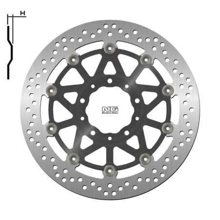 Disco de freno NG BRAKES redondo flotante