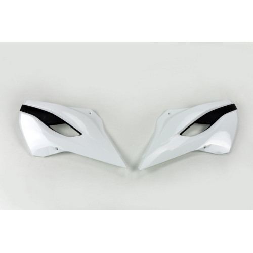 Plásticos laterales de radiador UFO Husqvarna blanco / negro HU03353-041