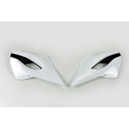 Plásticos laterales de radiador UFO Husqvarna blanco / negro HU03353-041