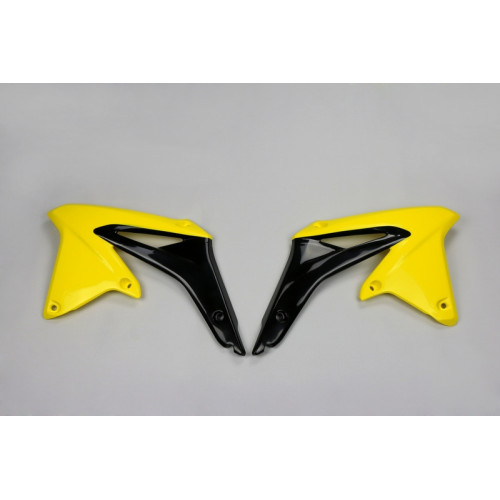 Plásticos laterales de radiador UFO Suzuki amarillo SU04927-102