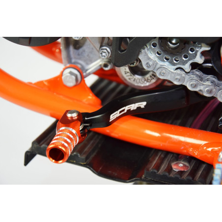 Pedal de cambio SCAR - Negro / Puntera naranja
