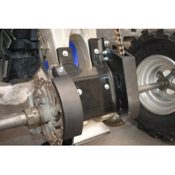 Protector trasero de cárter AXP 6 mm negro Yamaha YFZ450/R