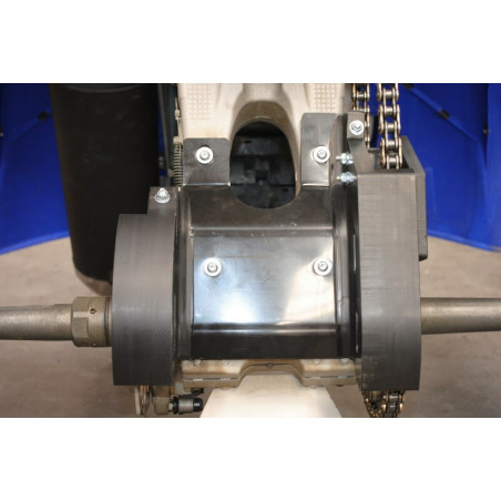 Protector trasero de cárter AXP 6 mm negro Yamaha YFZ450/R
