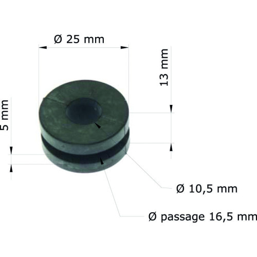Silentblock TOURMAX - Honda CR125R '98-99/Radiador 61103-430-000 GRM-104/10 (set de 10)