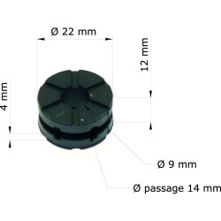 Silentblock TOURMAX - Rueda trasera Honda CBF1000 06-07/GB 80106-382-770 (set de 10)